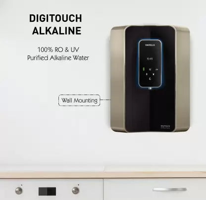 HAVELLS Digitouch Alkaline 6 L RO + UV + UF + TDS Water Purifier 8 Stages, Smart touch dispensing, Double UV Purification and Patented Alkaline water technology (Black) HAVELLS Digitouch Alkaline 6 L RO + UV + UF + TDS Water Purifier 8 Stages, Smart touch dispensing, Double UV Purification and Patented Alkaline water technology (Black)